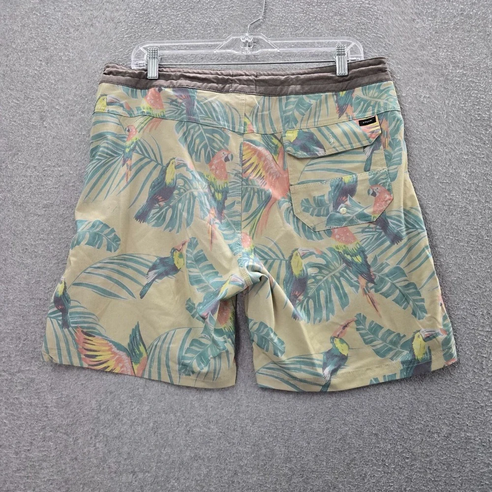 Rip Curl Men‎ Swimwear 33 Yellow Lay Days Board Shorts Outdoor Beach Surf